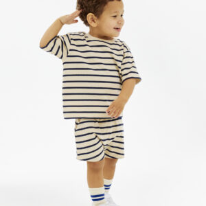 TNST Tee SS Nat Mood Indigo Striped