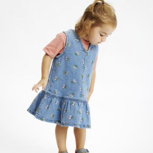 TNST Kjole Demin Olivia Light Blue EMB