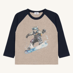 Hust Claire Tshirt Anton Snowleopard 3554 Biscuit