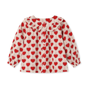 Fliink Bluse Winter Heart Sandshell