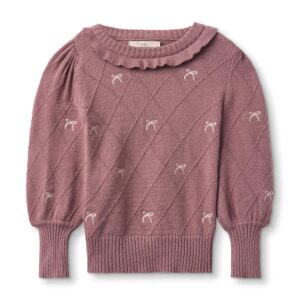 Fliink Bluse Alon Knit Bow Ash Rose